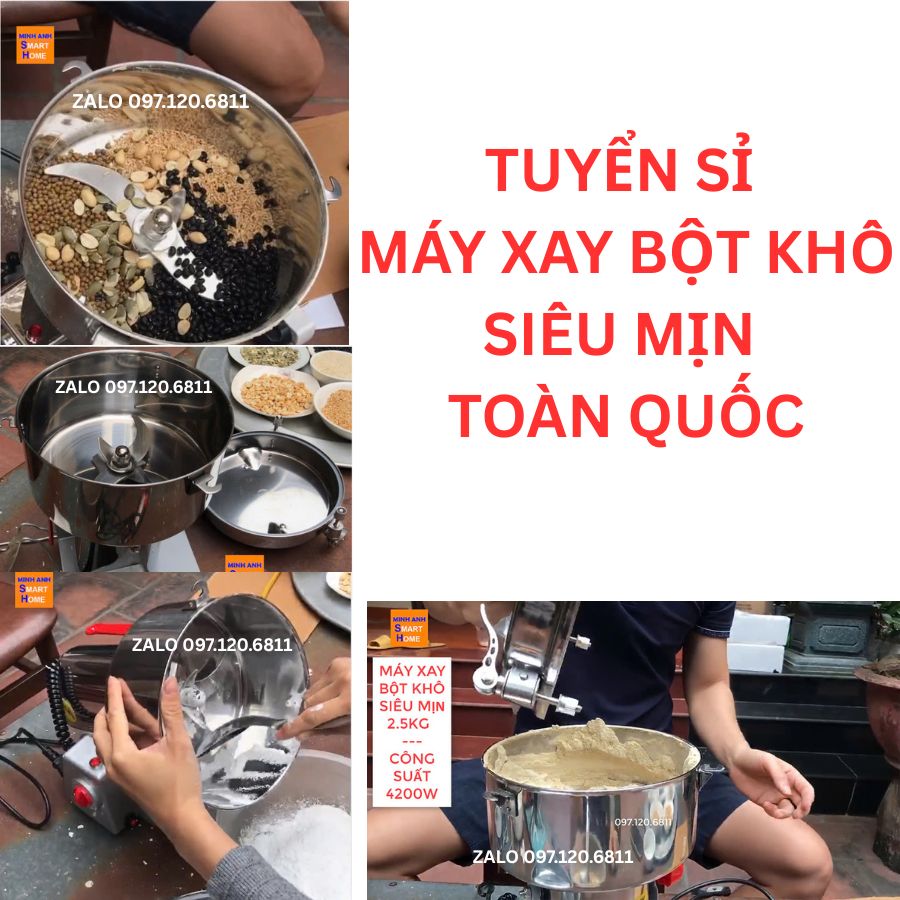 Tuyển Sỉ Máy Xay Bột Khô Toàn Quốc